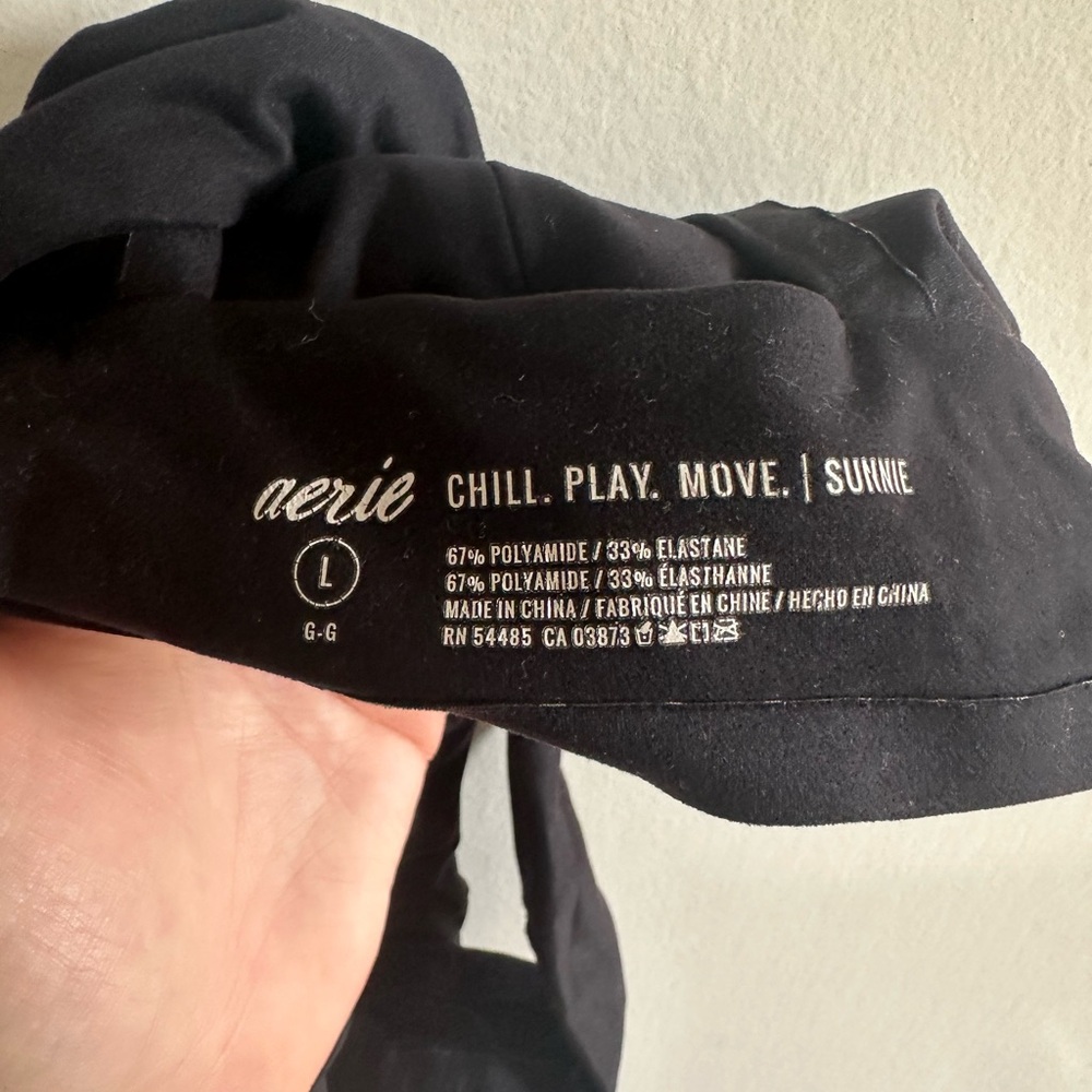 Aerie Black Sunnie Comfy Crossback Bralette size Large EUC - Picture 5 of 5